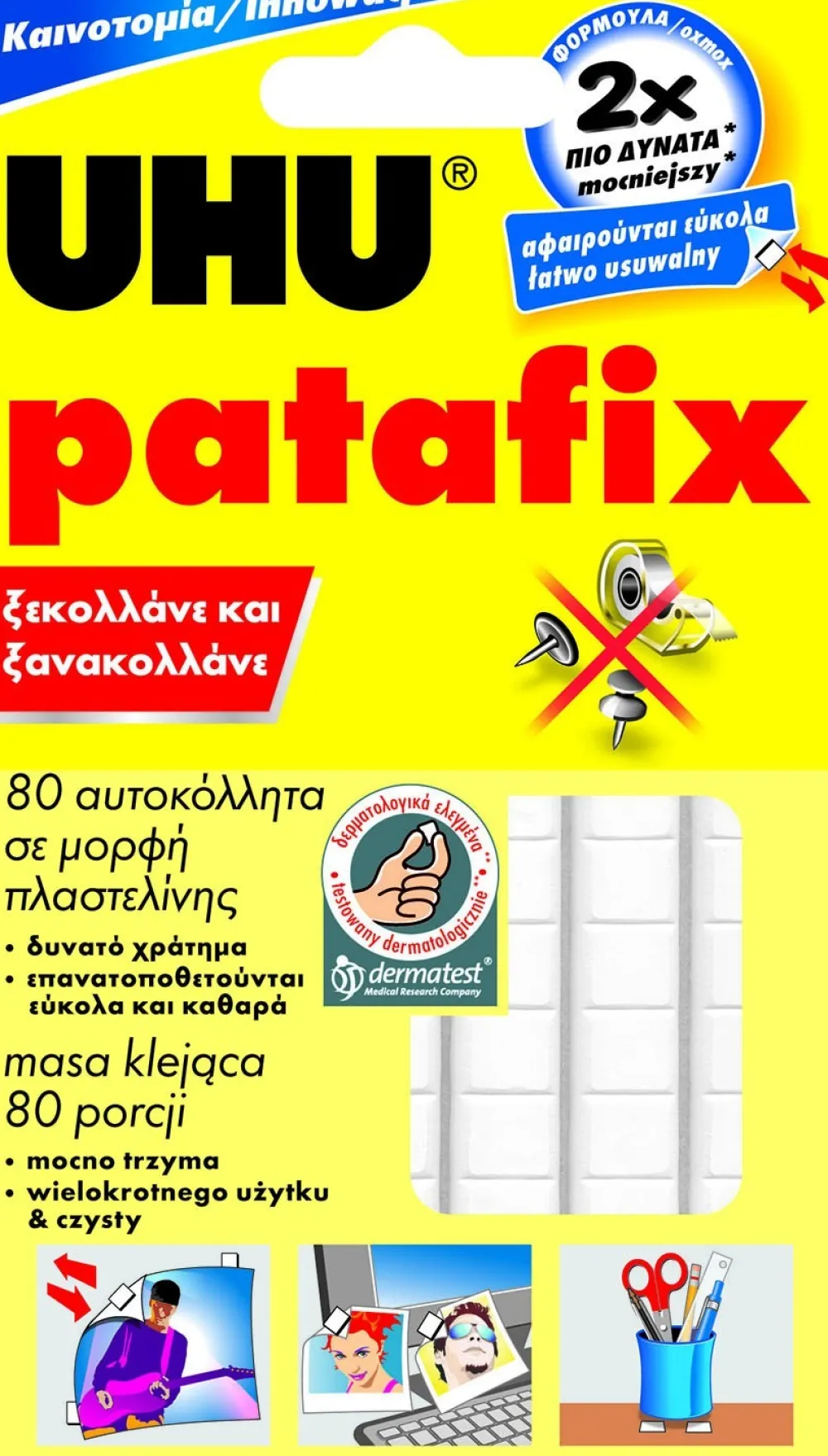 UHU Masa mocująca Patafix - - biała, 53 g