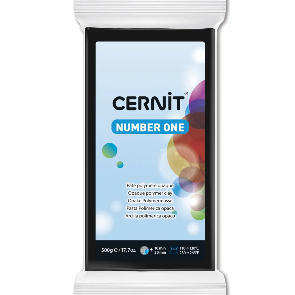 Cernit Masa termoutwardzalna Number One - - 100, Black, 500 g > Masy Do Modelowania