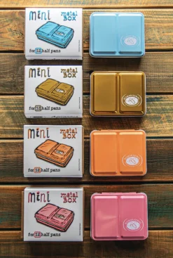 Roman Szmal Metalowa kasetka Mini Box na 12 półkostek akwareli - - Apricot > Kasety Na Farby