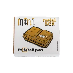 Roman Szmal Metalowa kasetka Mini Box na 12 półkostek akwareli - - Blue > Kasety Na Farby