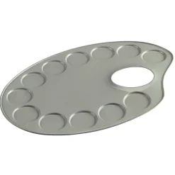 Talens Metalowa paletka malarska - - okrągła, 12,6 x 18,5 cm