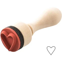 Rico Design Mini stempel na drewnianym gryfie - - Serce > Tusze I Stemple
