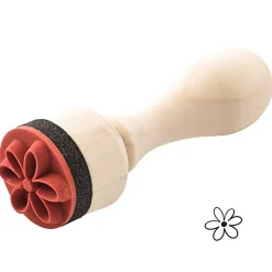 Rico Design Mini stempel na drewnianym gryfie - - Kwiat