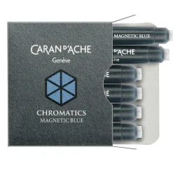 Caran d'Ache Naboje atramentowe Chromatics - - niebieskie, 6 szt. > Naboje Atramentowe