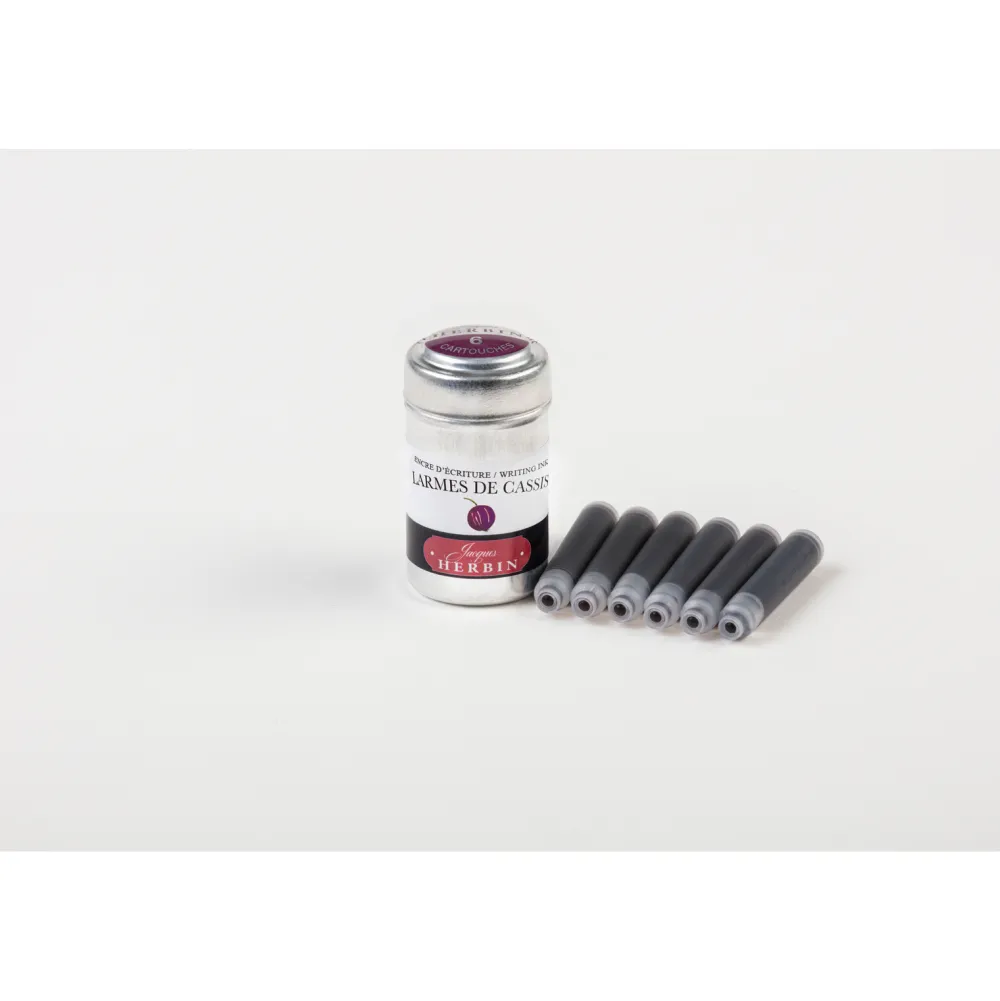 J.Herbin Naboje atramentowe - - Black Currant 6 szt.