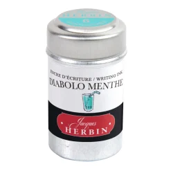 J.Herbin Naboje atramentowe - - Diabolo Mint 6 szt.