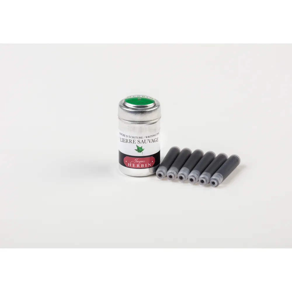 J.Herbin Naboje atramentowe - - Ivy Green 6 szt. > Naboje Atramentowe