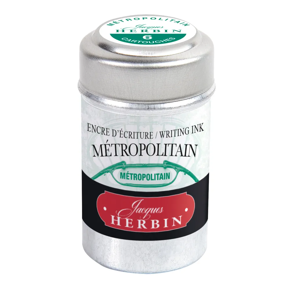 J.Herbin Naboje atramentowe - - Metropolitain 6 szt. > Naboje Atramentowe