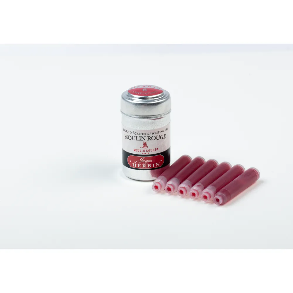 J.Herbin Naboje atramentowe - - Moulin Rouge 6 szt.