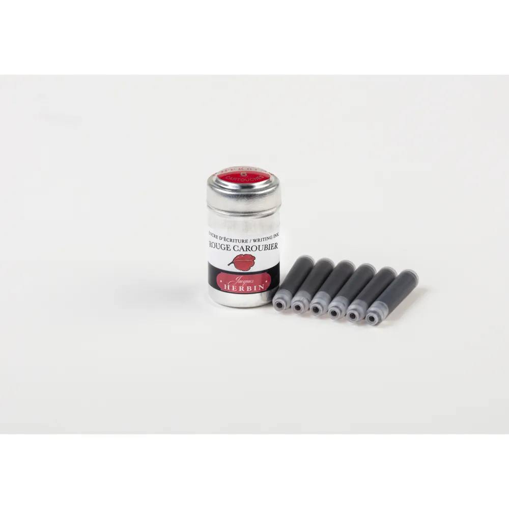 J.Herbin Naboje atramentowe - - Ruby Red 6 szt. > Naboje Atramentowe