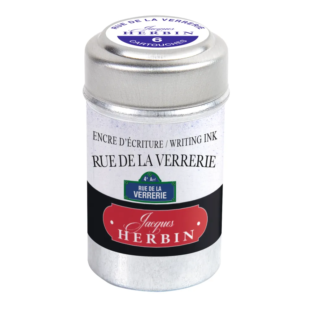 J.Herbin Naboje atramentowe - - Rue de la Verrerie 6 szt.