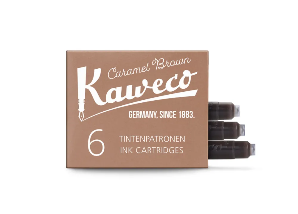 Kaweco Naboje atramentowe - - Caramel Brown, 6 szt.