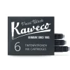Kaweco Naboje atramentowe - - Pearl Black, 6 szt.