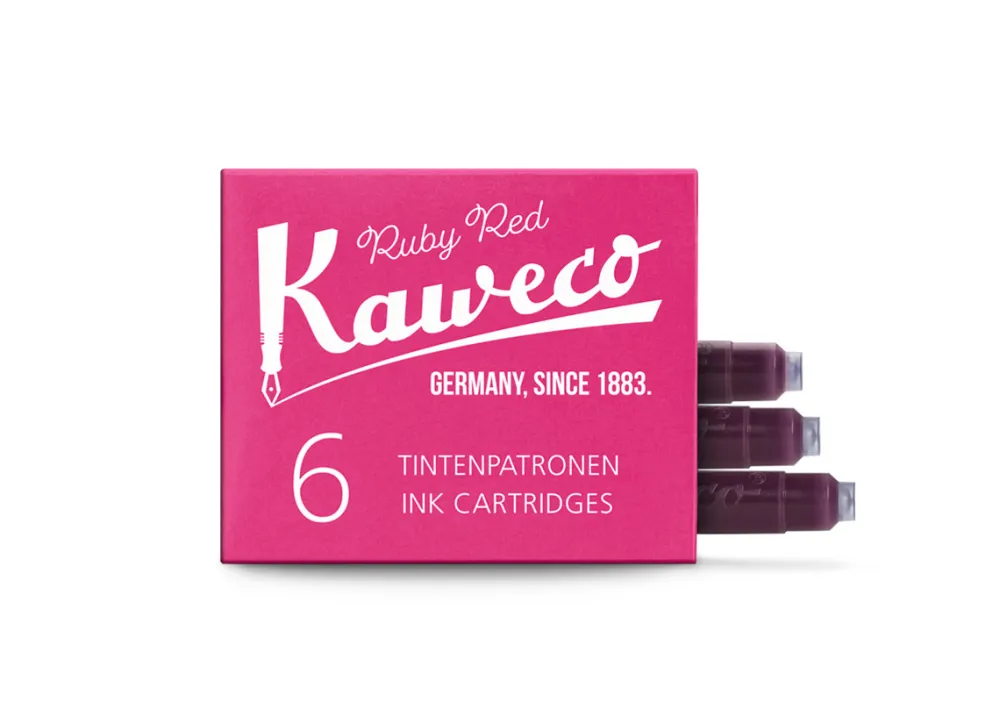 Kaweco Naboje atramentowe - - Ruby Red, 6 szt.