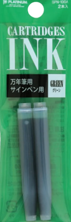 Platinum Naboje atramentowe - - Green 2 szt. > Naboje Atramentowe
