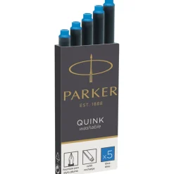 Parker Naboje atramentowe Quink do piór wiecznych, zmywalne - - niebieskie, 5 szt. > Naboje Atramentowe