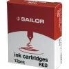 Sailor Naboje atramentowe - - Red 12 szt. > Naboje Atramentowe