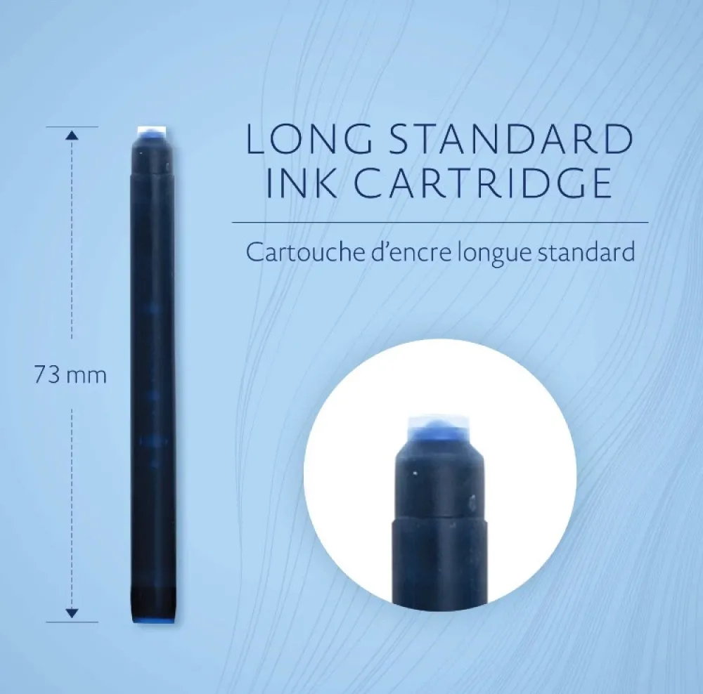 Waterman Naboje atramentowe - - Long, Mysterious Blue, 8 szt.