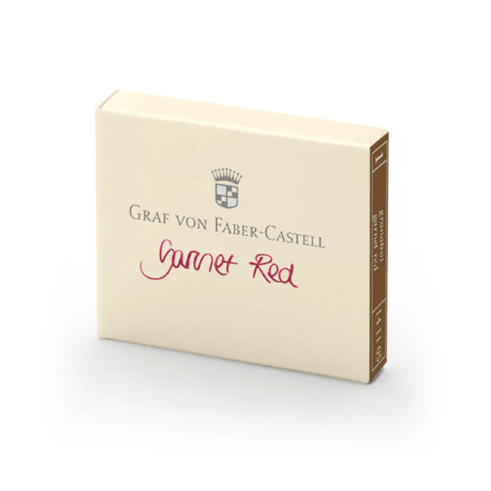 Graf Von Faber-Castell Naboje do piór wiecznych - - Garnet Red, 6 szt. > Naboje Atramentowe