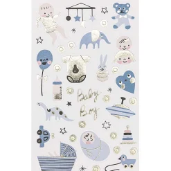 Rico Design Naklejki Baby Boy - Paper Poetry - niebieskie, 100 szt. > Naklejki