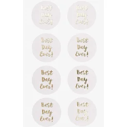 Rico Design Naklejki Best Day Ever - Paper Poetry - białe, 32 szt.