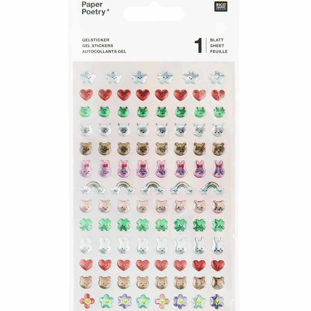 Rico Design Naklejki żelowe Chingu - Paper Poetry > Naklejki