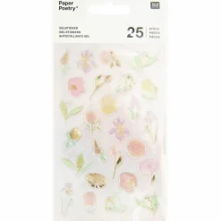 Rico Design Naklejki żelowe Flowers Pastel - Paper Poetry - 25 szt. > Naklejki