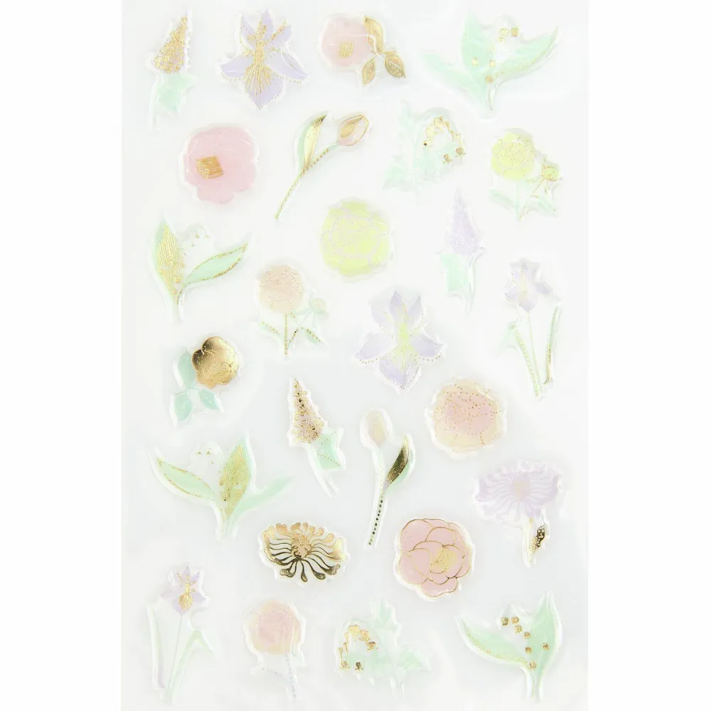 Rico Design Naklejki żelowe Flowers Pastel - Paper Poetry - 25 szt. > Naklejki