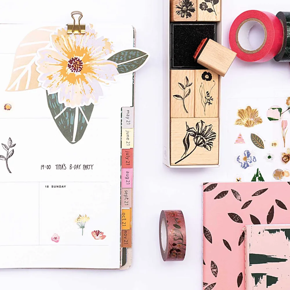 Rico Design Naklejki żelowe - Paper Poetry - Nature, 45 szt. > Naklejki