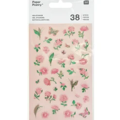 Rico Design Naklejki żelowe Roses - Paper Poetry - 38 szt.