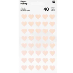 Rico Design Naklejki filcowe Serca - Paper Poetry - małe, różowe, 40 szt. > Naklejki