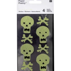 Rico Design Naklejki fluorescencyjne - Paper Poetry - Czaszki, 32 szt. > Naklejki