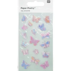 Rico Design Naklejki foliowe Butterflies - Paper Poetry - 72 szt. > Naklejki