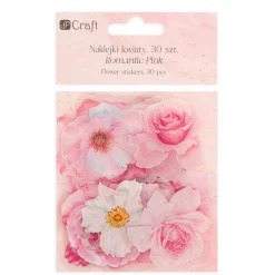 dpCraft Naklejki foliowe Kwiaty - - Romantic Pink 30 szt.