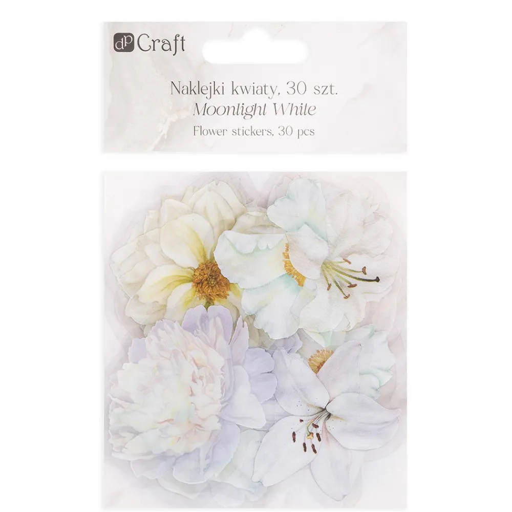 dpCraft Naklejki foliowe Kwiaty - - Moonlight White 30 szt. > Naklejki