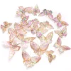 dpCraft Naklejki foliowe połyskujące Motyle - - Crystal Pink 20 szt.