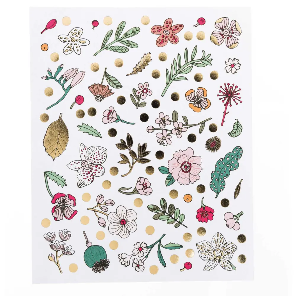 Rico Design Naklejki Hygge - Paper Poetry - kwiaty, 250 szt.