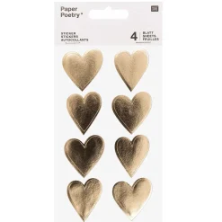 Rico Design Naklejki metaliczne serca - Paper Poetry - różowe złoto, 32 szt. > Naklejki