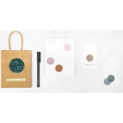 Rico Design Naklejki papierowe Dots & Stripes - Paper Poetry - Mauve 34 szt.