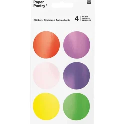 Rico Design Naklejki papierowe kółka Circles - Paper Poetry - Colorful 24 szt. > Naklejki