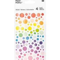 Rico Design Naklejki papierowe kółka Circles - Paper Poetry - Multicolor