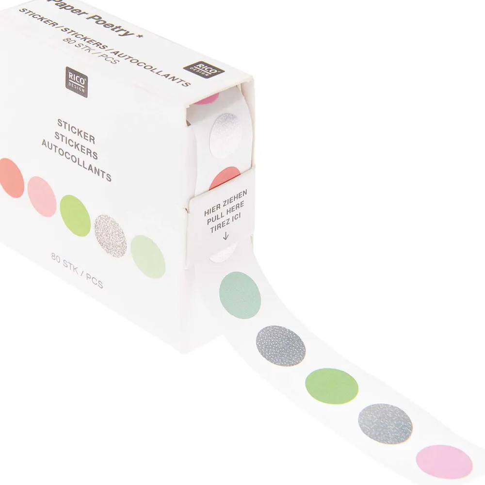 Rico Design Naklejki papierowe Kółka - Paper Poetry - 80 szt. > Naklejki