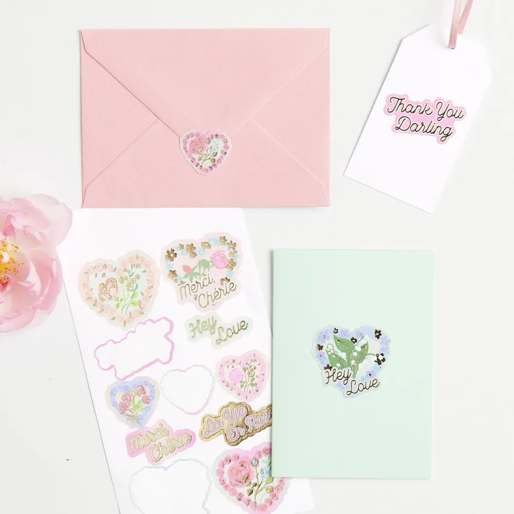 Rico Design Naklejki papierowe La Vie en Rose - Paper Poetry - 33 szt. > Naklejki