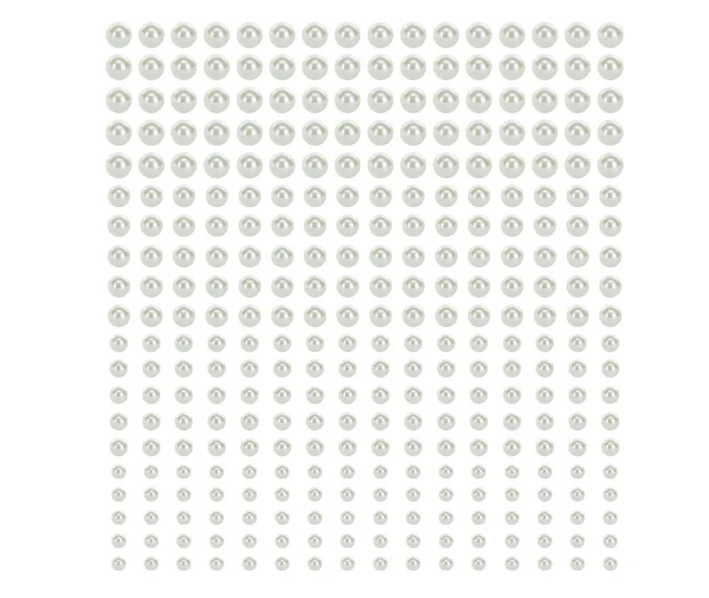 PartyDeco Naklejki Perełki - białe, 3-6 mm, 440 szt. > Dodatki Dekoracyjne