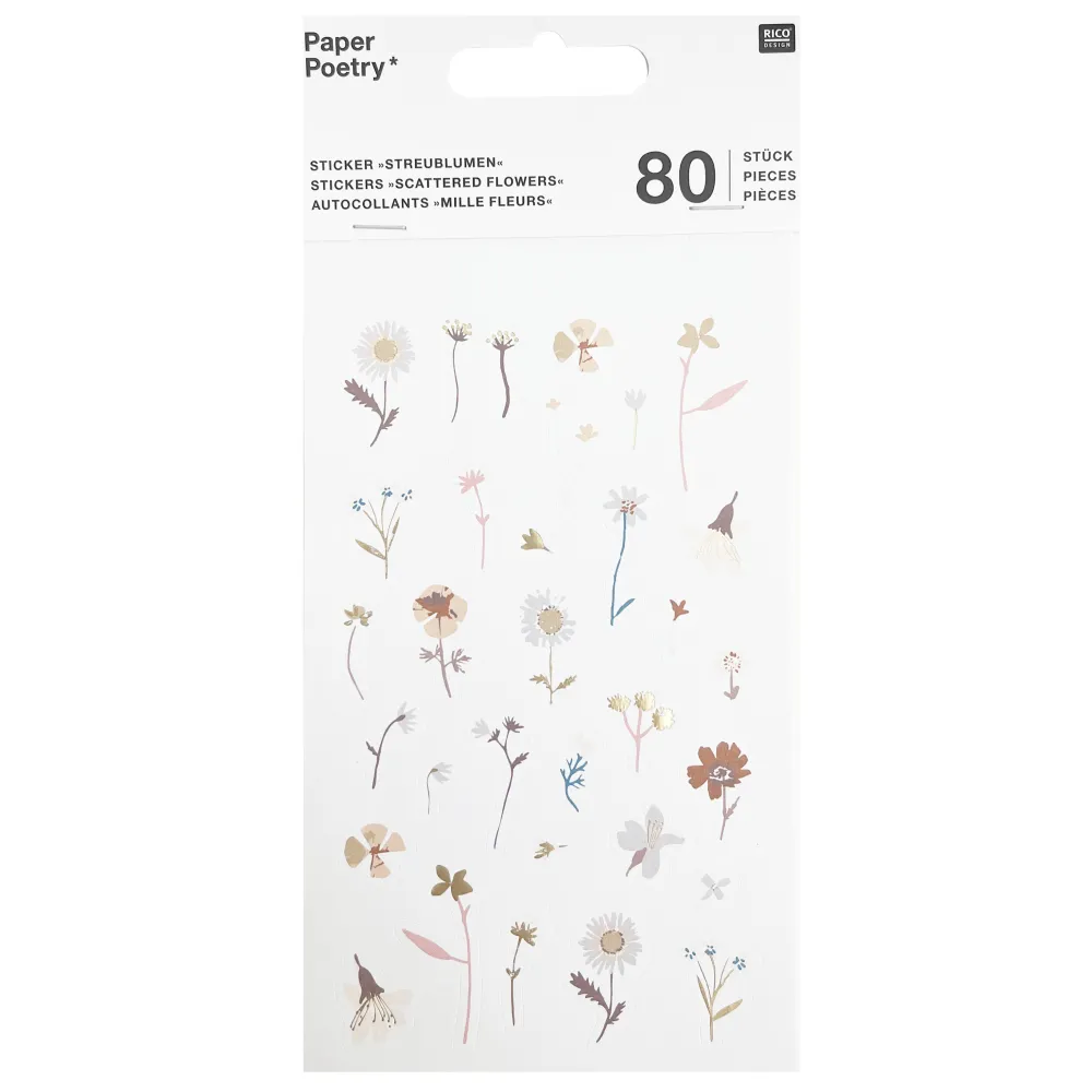 Rico Design Naklejki Scattered Flowers - - 80 szt. > Naklejki