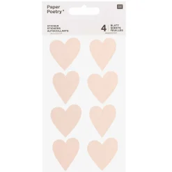 Rico Design Naklejki serca - Paper Poetry - beżowe, 32 szt. > Naklejki