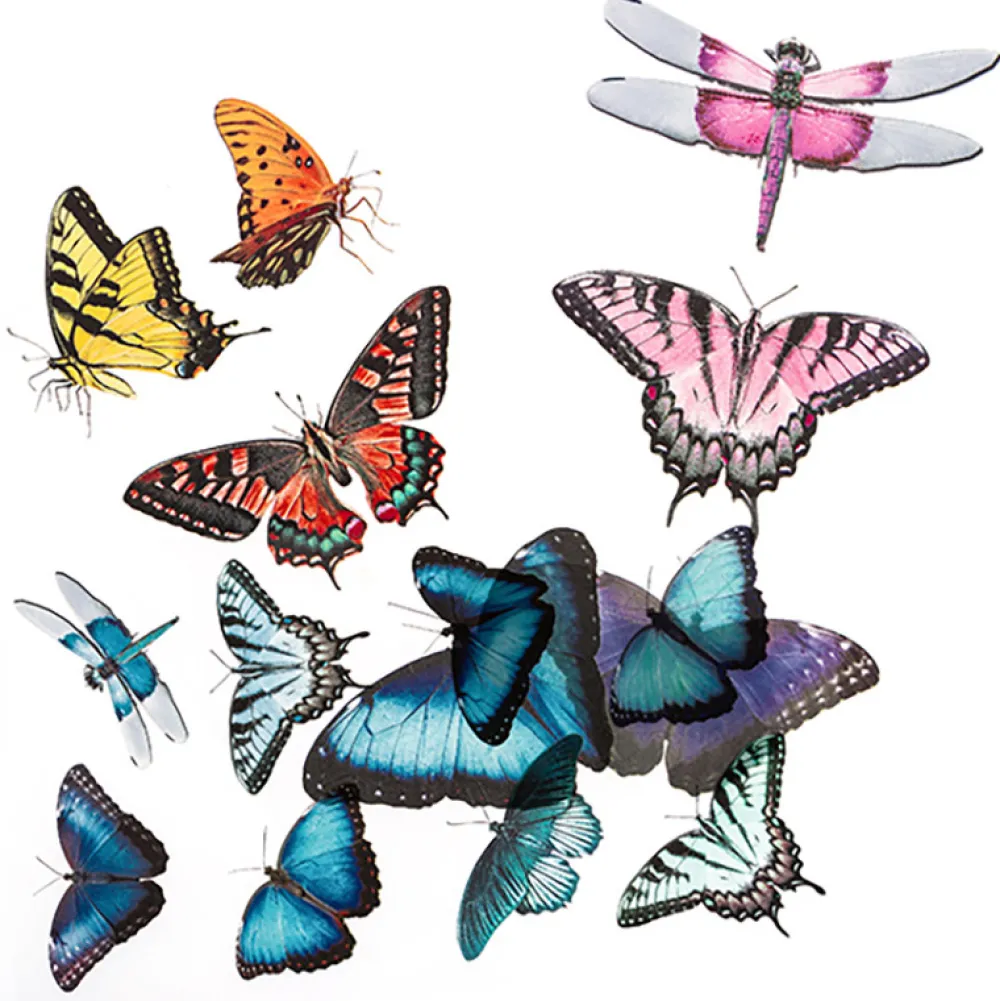 dpCraft Naklejki transparentne PVC Motyle - - 15 szt.
