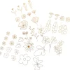 dpCraft Naklejki transparentne PVC Złote Kwiaty - - 43 szt. > Naklejki