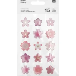 Rico Design Naklejki wypukłe Kwiat Wiśni - - 15 szt.
