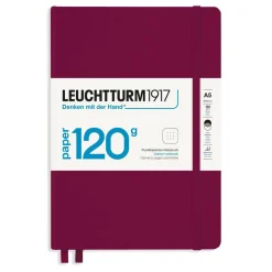 Leuchtturm1917 Notatnik A5 - - w kropki, Port Red, twarda okładka, 120 g